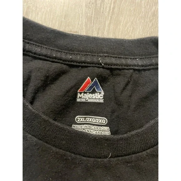 2014 MLB World Series San Francisco Giants KC Royals Majestic T-Shirt Sz 2 XL - Picture 6 of 8